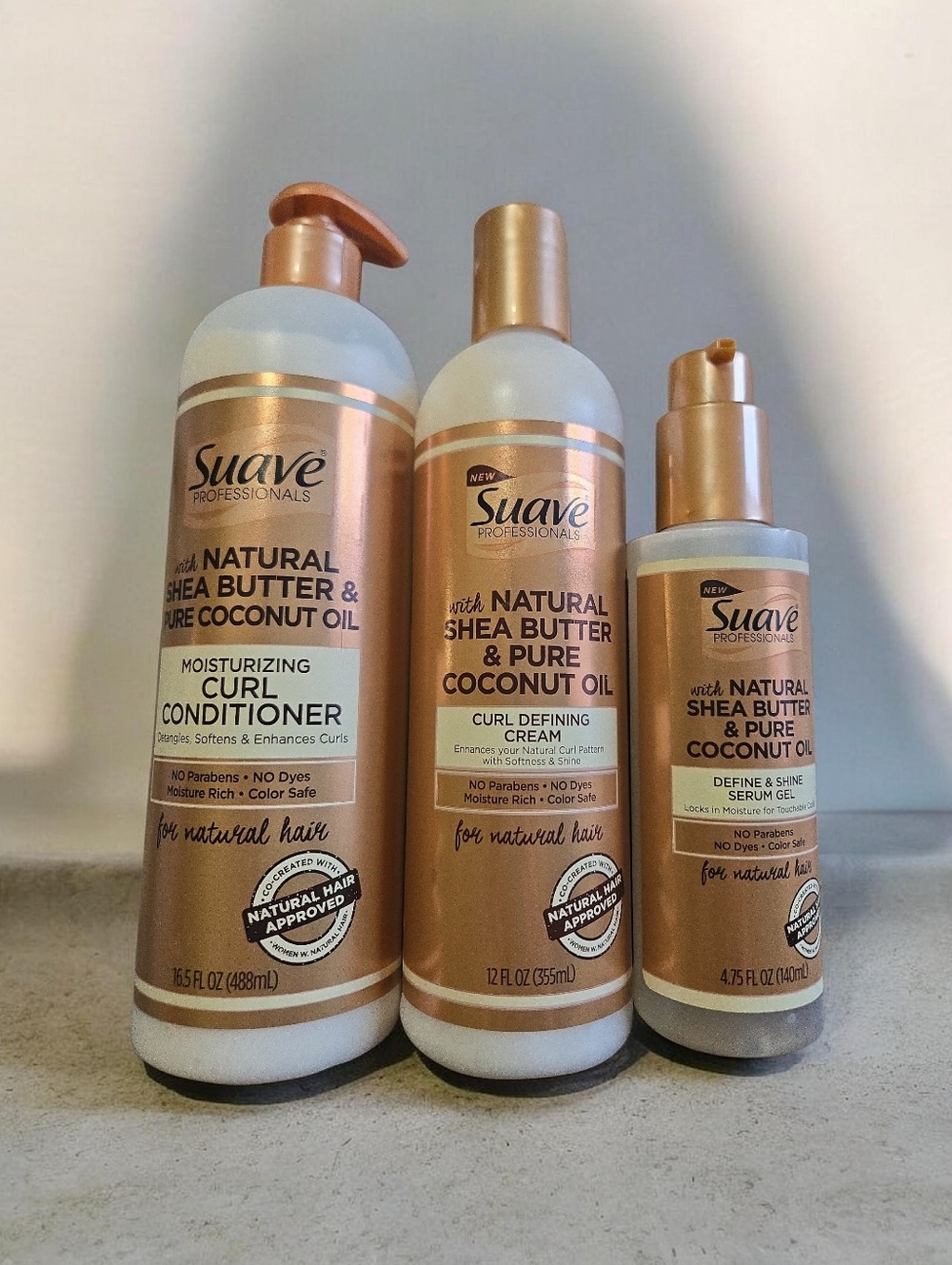 SUAVE PROFESSIONALS HAIR KIT with NATUAL SHEA BUTTER & PURE COCONUT OIL